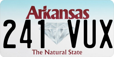 AR license plate 241VUX