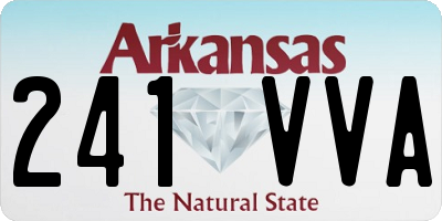 AR license plate 241VVA