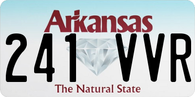 AR license plate 241VVR