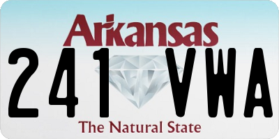 AR license plate 241VWA