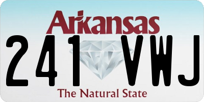 AR license plate 241VWJ