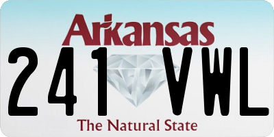 AR license plate 241VWL