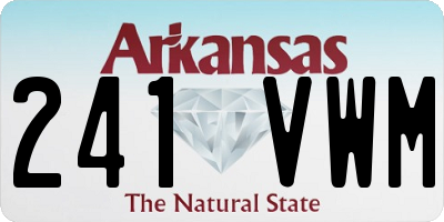 AR license plate 241VWM