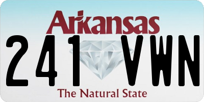 AR license plate 241VWN
