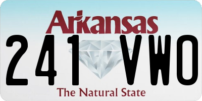 AR license plate 241VWO