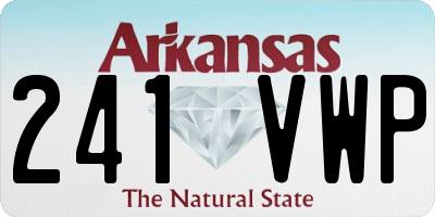 AR license plate 241VWP
