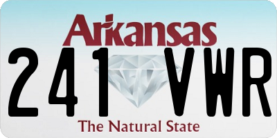 AR license plate 241VWR