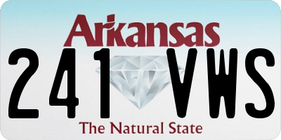 AR license plate 241VWS