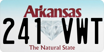 AR license plate 241VWT