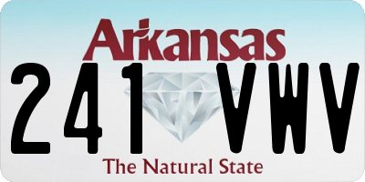 AR license plate 241VWV