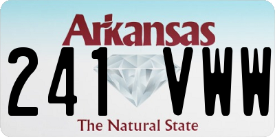 AR license plate 241VWW
