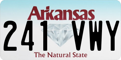 AR license plate 241VWY