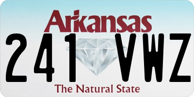 AR license plate 241VWZ