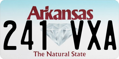 AR license plate 241VXA
