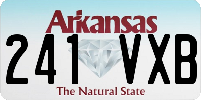 AR license plate 241VXB