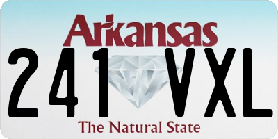 AR license plate 241VXL