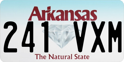 AR license plate 241VXM