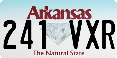 AR license plate 241VXR