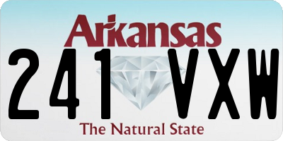 AR license plate 241VXW