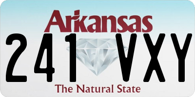 AR license plate 241VXY