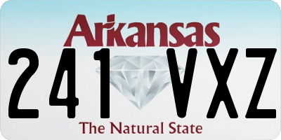 AR license plate 241VXZ