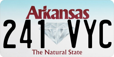 AR license plate 241VYC