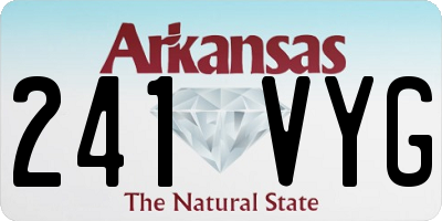 AR license plate 241VYG