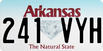 AR license plate 241VYH