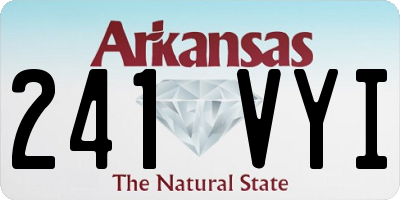 AR license plate 241VYI