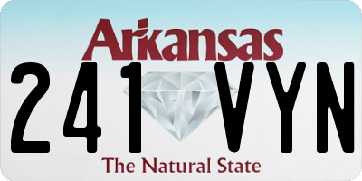 AR license plate 241VYN
