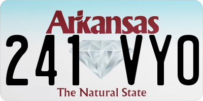 AR license plate 241VYO