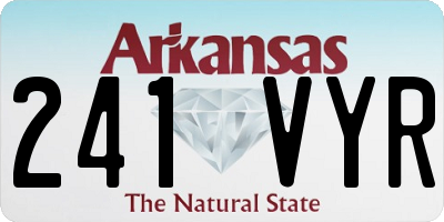 AR license plate 241VYR