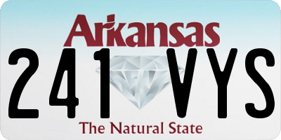 AR license plate 241VYS
