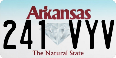 AR license plate 241VYV
