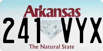 AR license plate 241VYX