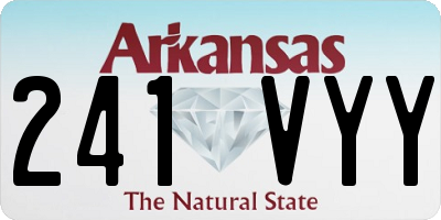 AR license plate 241VYY
