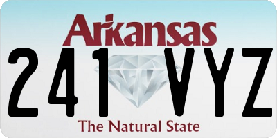 AR license plate 241VYZ