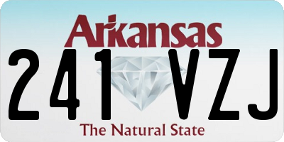 AR license plate 241VZJ