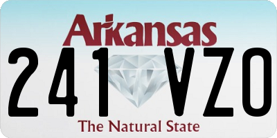 AR license plate 241VZO