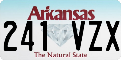 AR license plate 241VZX