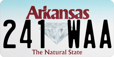 AR license plate 241WAA