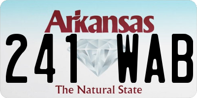 AR license plate 241WAB