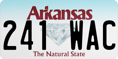 AR license plate 241WAC