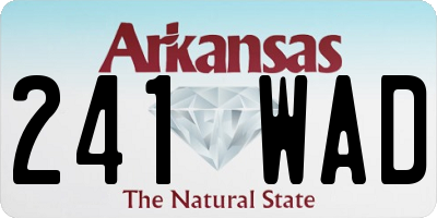 AR license plate 241WAD