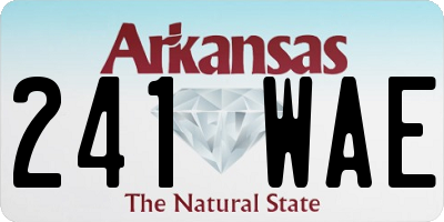 AR license plate 241WAE