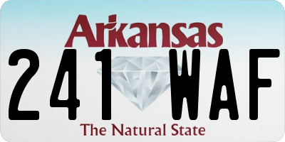 AR license plate 241WAF