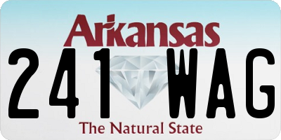 AR license plate 241WAG