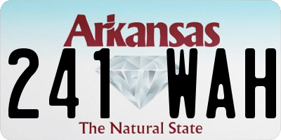 AR license plate 241WAH