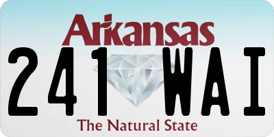 AR license plate 241WAI