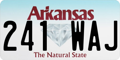 AR license plate 241WAJ